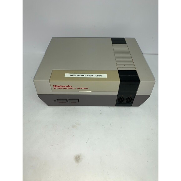 NES CONSOLE ONLY WITH NEW 72 PIN INSTALLED . PICS SHOW FULY WORKING!!